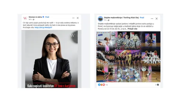 Objave na Facebooku (