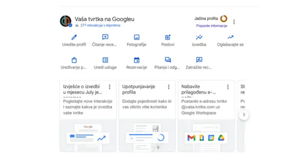 Što je novo u 2025. na profilu tvrtke